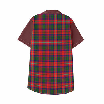 Charteris Tartan Accent Kid Hawaiian Shirt with Family Crest