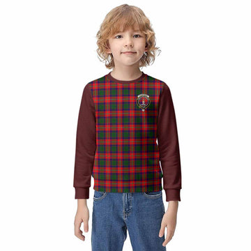 Charteris Tartan Accent Kid Knitted Sweatshirt with Family Crest