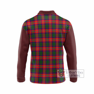 Charteris Tartan Accent Long Sleeve Polo Shirt with Family Crest