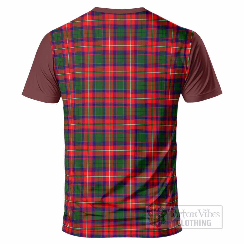 Charteris Tartan Accent T-Shirt with Family Crest