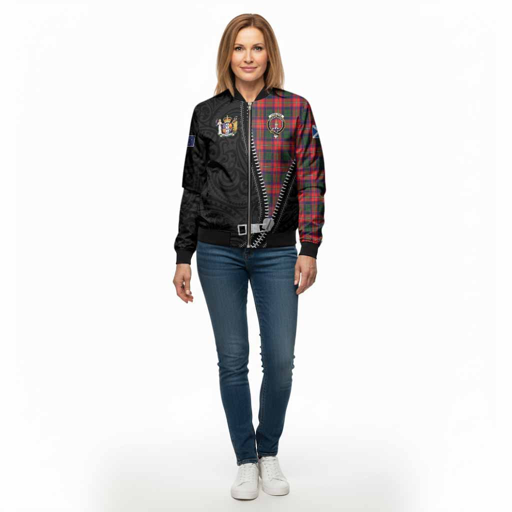 Charteris Tartan Bomber Jacket New Zealand Pattern Unique Zipper Stylized