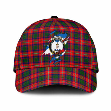 Charteris Tartan Classic Cap with Family Crest In Me Style