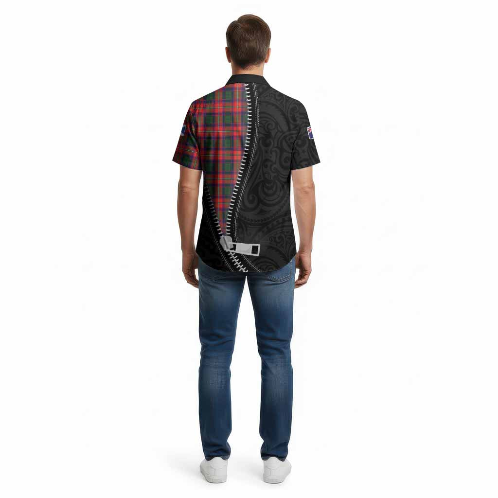 Charteris Tartan Cotton Hawaiian Shirt New Zealand Pattern Unique Zipper Stylized