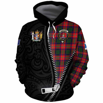 Charteris Tartan Cotton Hoodie New Zealand Pattern Unique Zipper Stylized