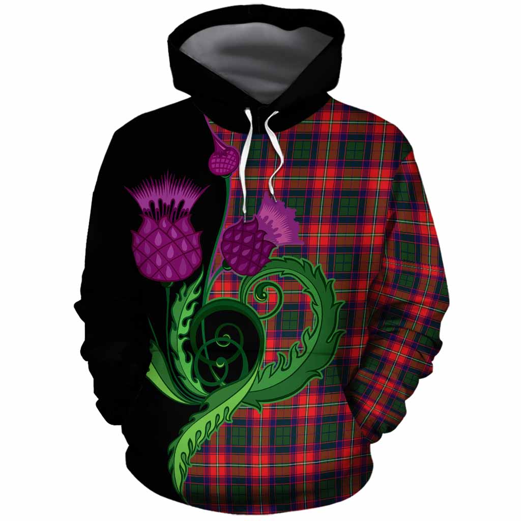 Charteris Tartan Cotton Hoodie Traditional Scottish Thistle