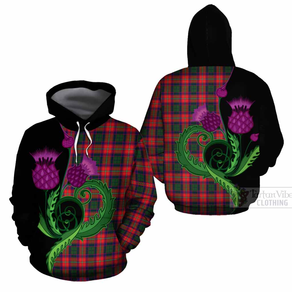 Charteris Tartan Cotton Hoodie Traditional Scottish Thistle