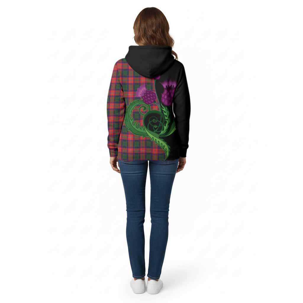 Charteris Tartan Cotton Hoodie Traditional Scottish Thistle