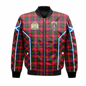 Charteris Tartan Crest Bomber Jacket Scotland Coat of Arm Flag Style