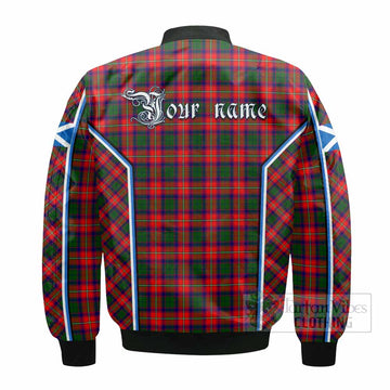 Charteris Tartan Crest Bomber Jacket Scotland Coat of Arm Flag Style