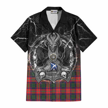 Charteris Tartan Crest Cotton Hawaiian Shirt Celtic Odin's Raven Legacy