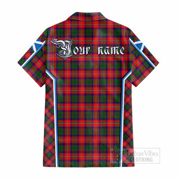 Charteris Tartan Crest Cotton Hawaiian Shirt Scotland Coat of Arm Flag Style - Tartan Vibes Clothing
