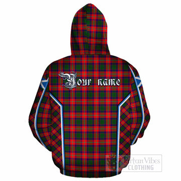 Charteris Tartan Crest Cotton Hoodie Scotland Coat of Arm Flag Style