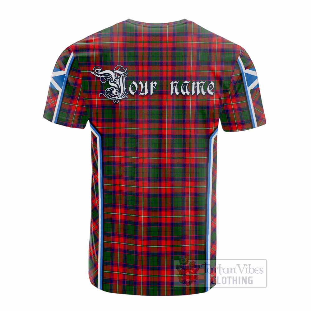 Charteris Tartan Crest Cotton T-shirt Scotland Coat of Arm Flag Style - Tartan Vibes Clothing