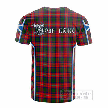 Charteris Tartan Crest Cotton T-shirt Scotland Coat of Arm Flag Style - Tartan Vibes Clothing
