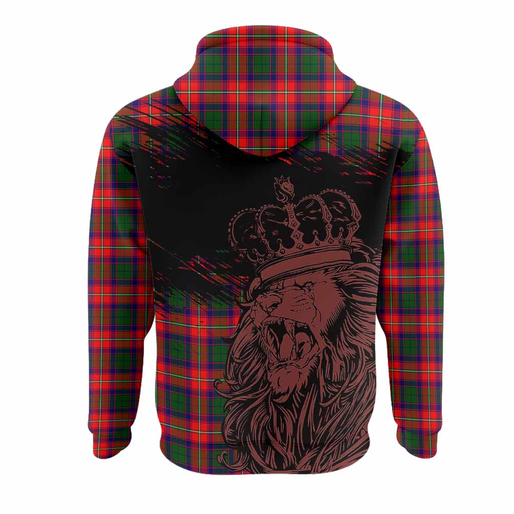 Charteris Tartan Crest Hoodie Crowned Lion Heritage Style