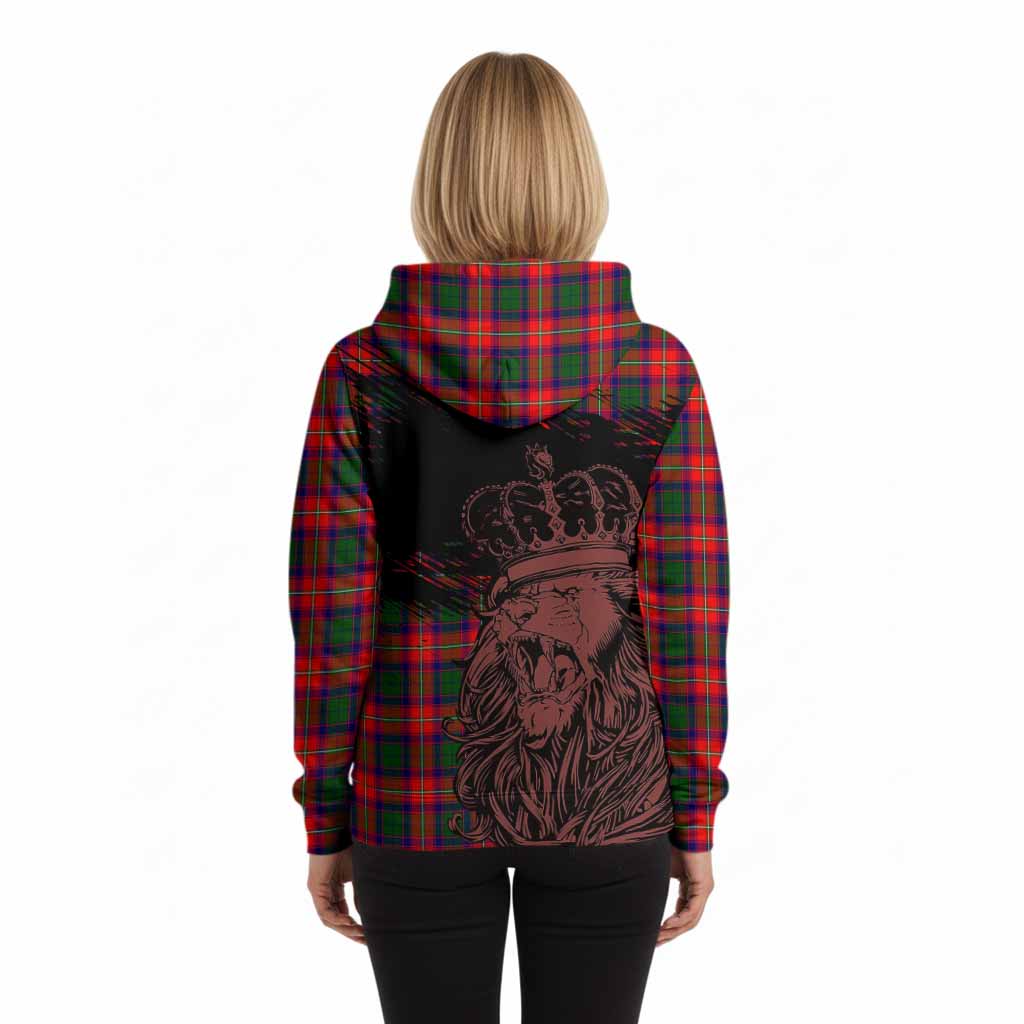 Charteris Tartan Crest Hoodie Crowned Lion Heritage Style
