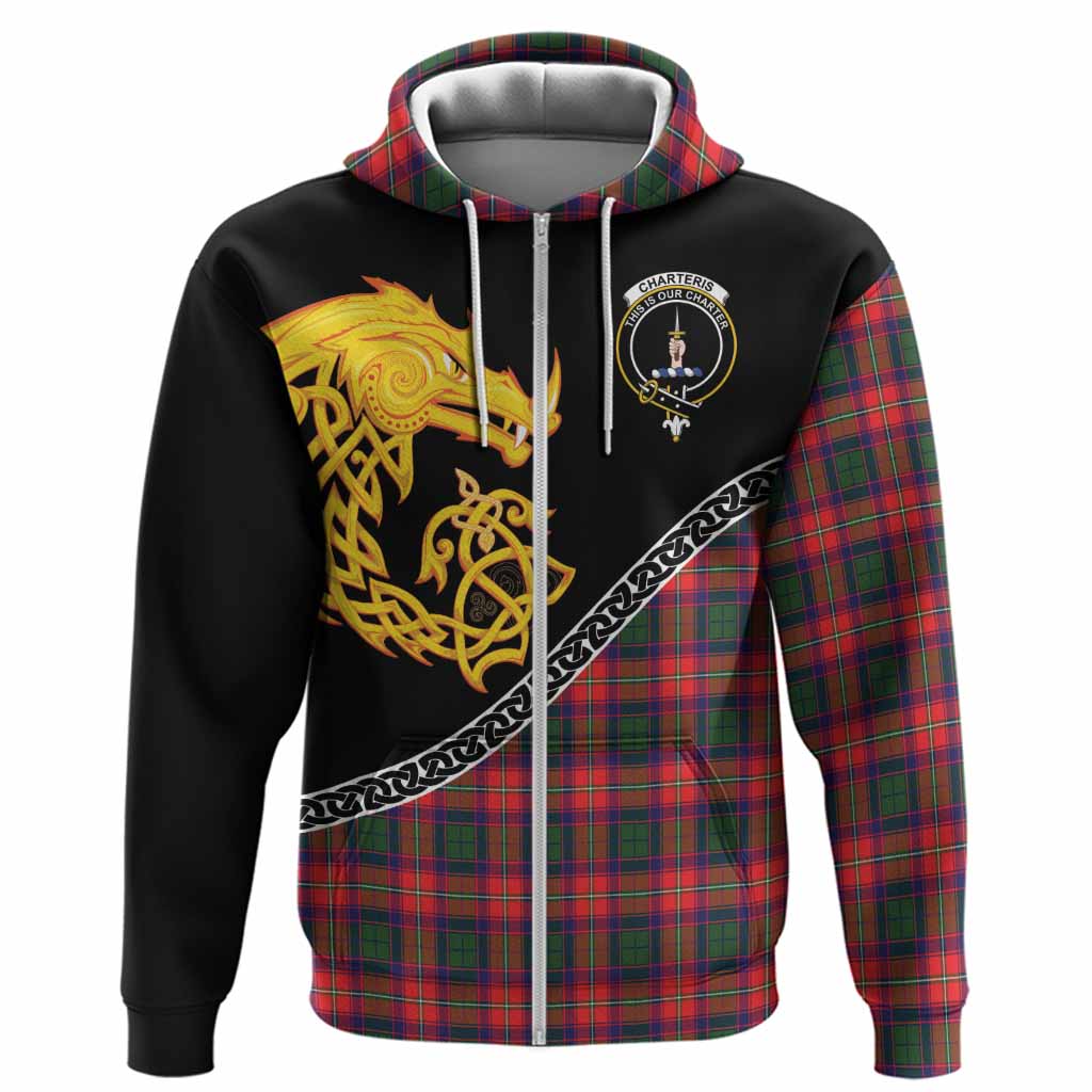 Charteris Tartan Crest Hoodie Legendary Dragon Knot Half Style