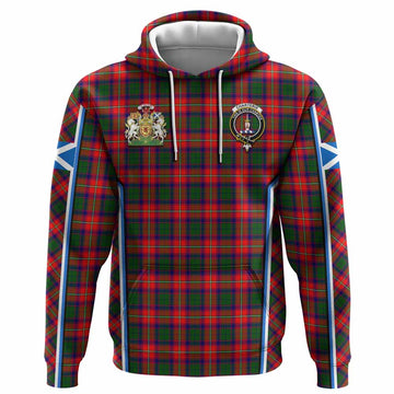 Charteris Tartan Crest Hoodie Scotland Coat of Arm Flag Style