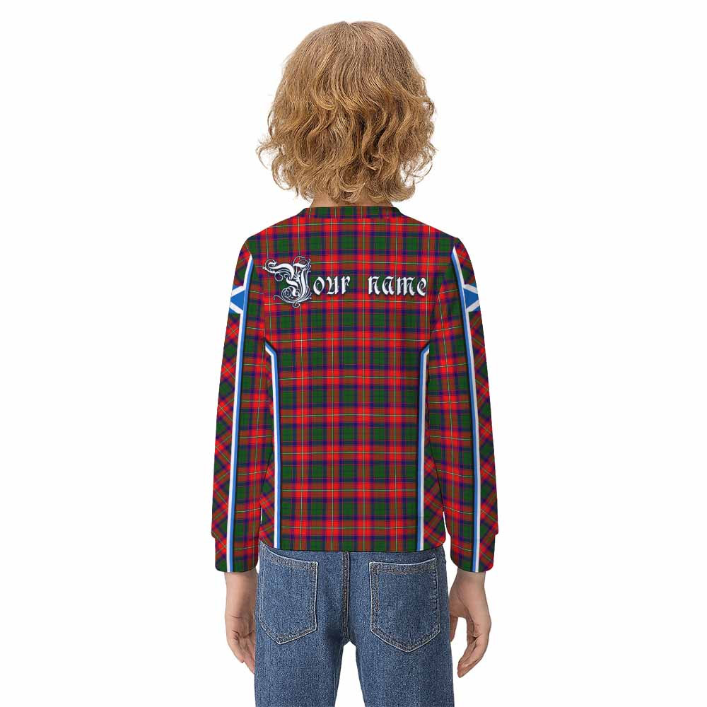 Charteris Tartan Crest Kid Knitted Sweatshirt Scotland Coat of Arm Flag Style - Tartan Vibes Clothing
