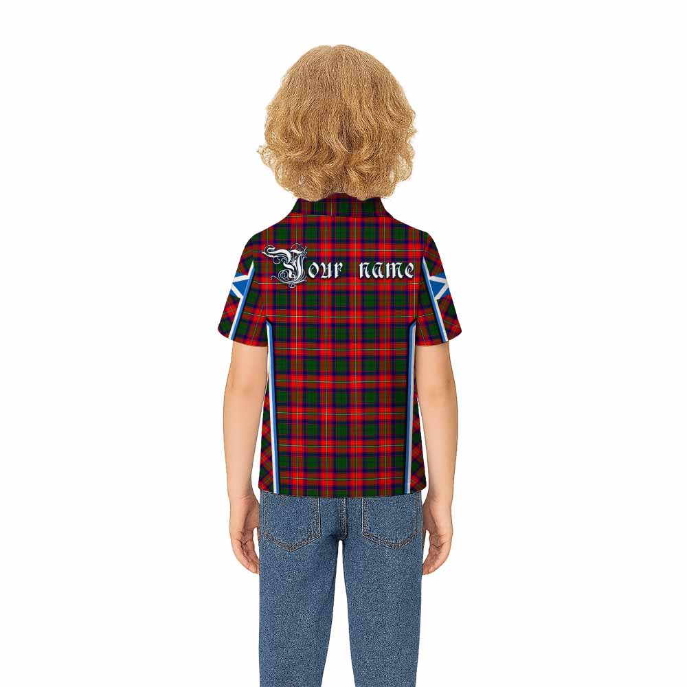 Charteris Tartan Crest Kid Polo Shirt Scotland Coat of Arm Flag Style - Tartan Vibes Clothing