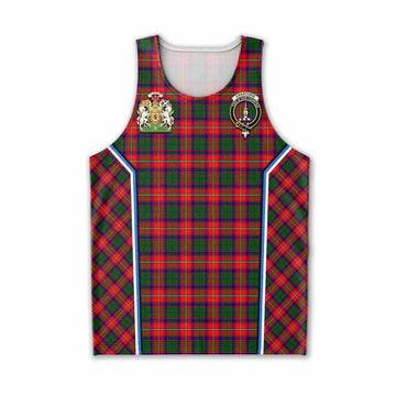 Charteris Tartan Crest Men Tank Top Scotland Coat of Arm Flag Style - Tartan Vibes Clothing