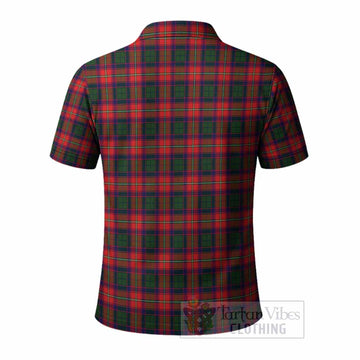 Charteris Tartan Crest Polo Shirt Ferocious Lion Style