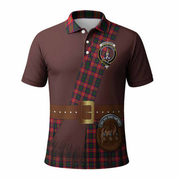 Charteris Tartan Crest Polo Shirt Kilt Costume Style