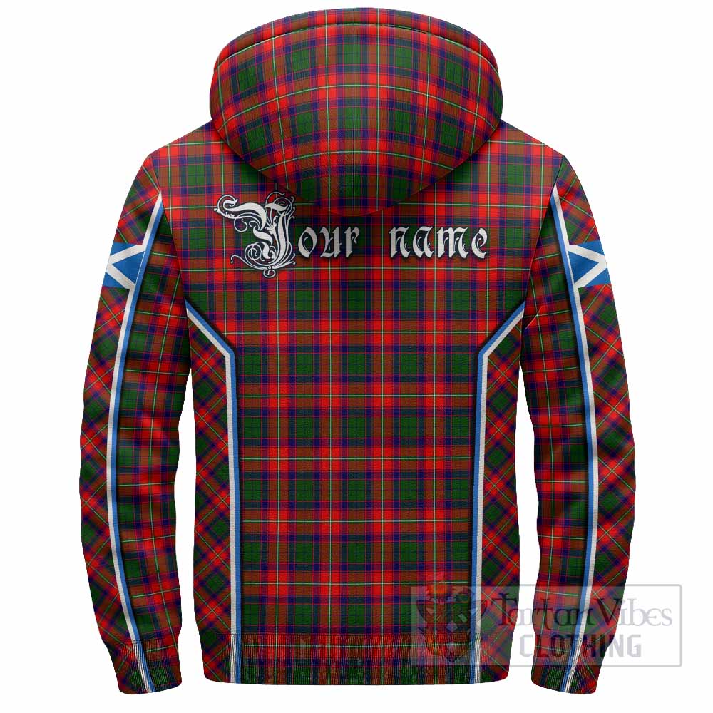 Charteris Tartan Crest Sherpa Hoodie Scotland Coat of Arm Flag Style - Tartan Vibes Clothing