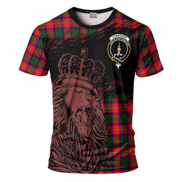 Charteris Tartan Crest T-Shirt Crowned Lion Heritage Style