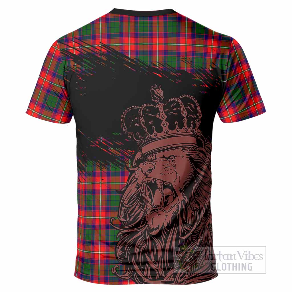 Charteris Tartan Crest T-Shirt Crowned Lion Heritage Style