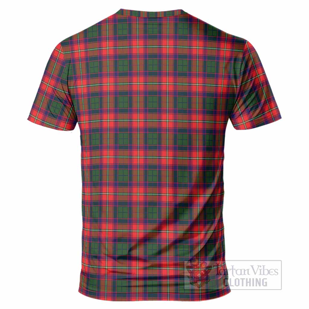 Charteris Tartan Crest T-Shirt Ferocious Lion Style