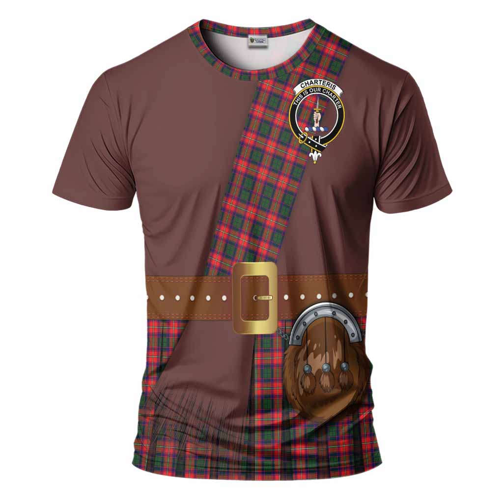 Charteris Tartan Crest T-Shirt Kilt Costume Style