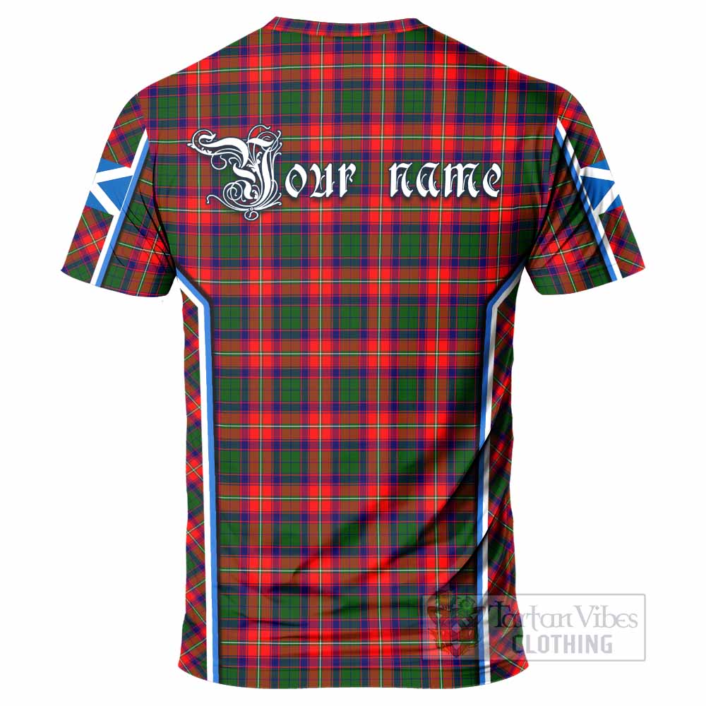 Charteris Tartan Crest T-shirt Scotland Coat of Arm Flag Style - Tartan Vibes Clothing