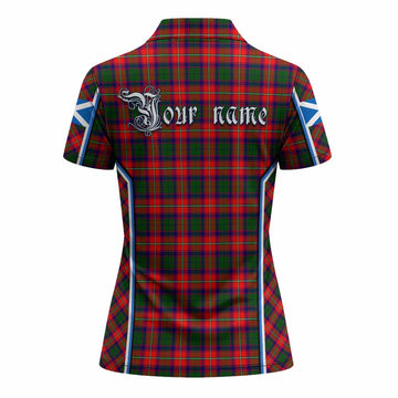 Charteris Tartan Crest Women's Polo Shirt Scotland Coat of Arm Flag Style
