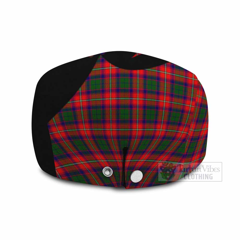 Charteris Tartan Family Crest Flat Cap, Jeff Cap Scotland Thistle Floral