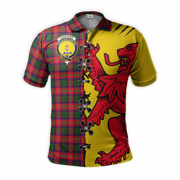 Charteris Tartan Family Crest Polo Shirt Lion Rampant Honor