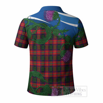 Charteris Tartan Family Crest Polo Shirt Thistle in Minimalism