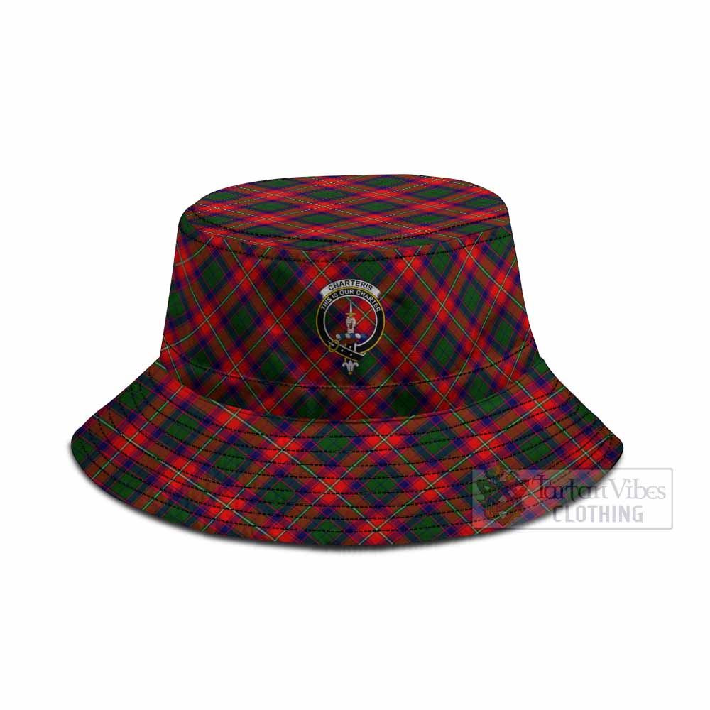 Charteris Tartan Fishing Hat with Family Crest