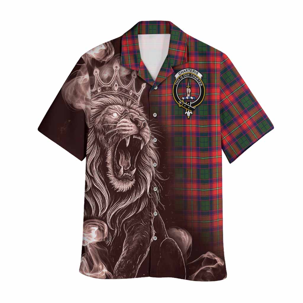 Charteris Tartan Hawaiian Shirt Roaring Lion Heritage