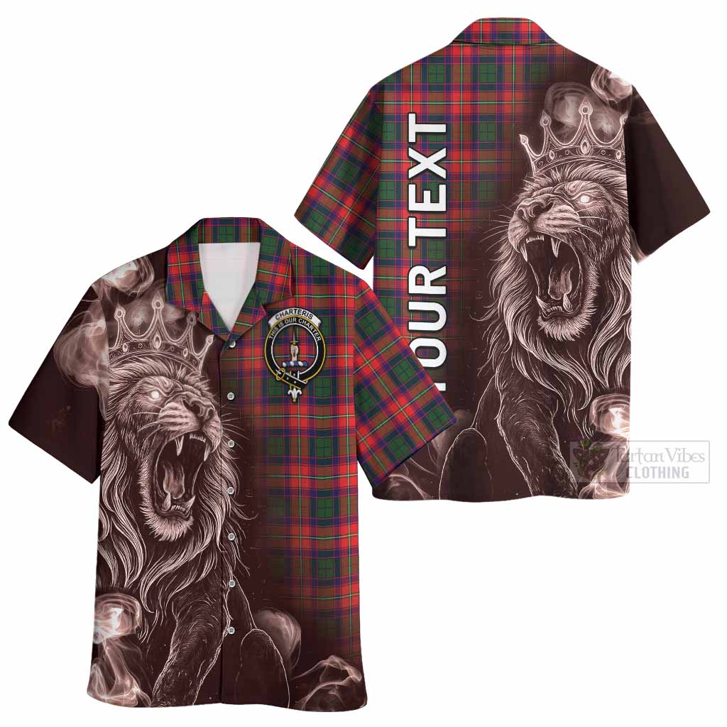 Charteris Tartan Hawaiian Shirt Roaring Lion Heritage