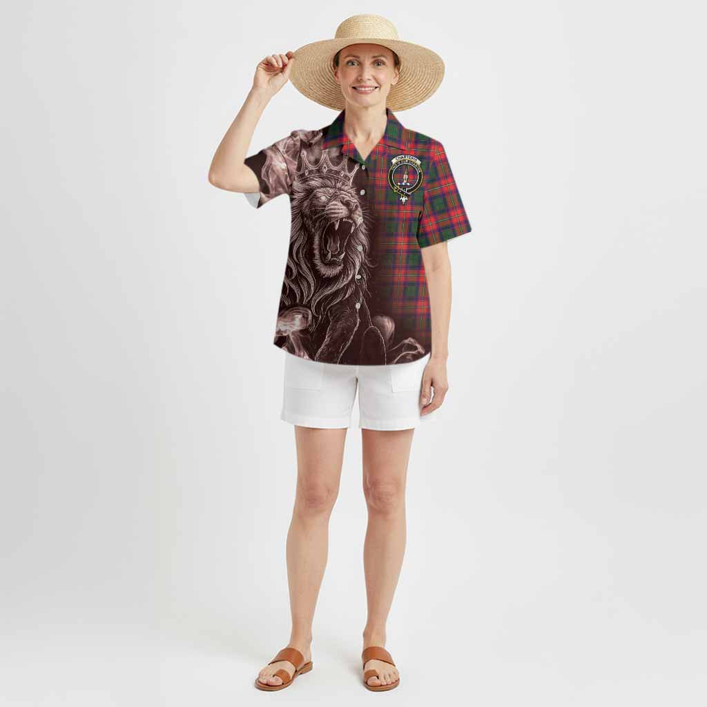 Charteris Tartan Hawaiian Shirt Roaring Lion Heritage