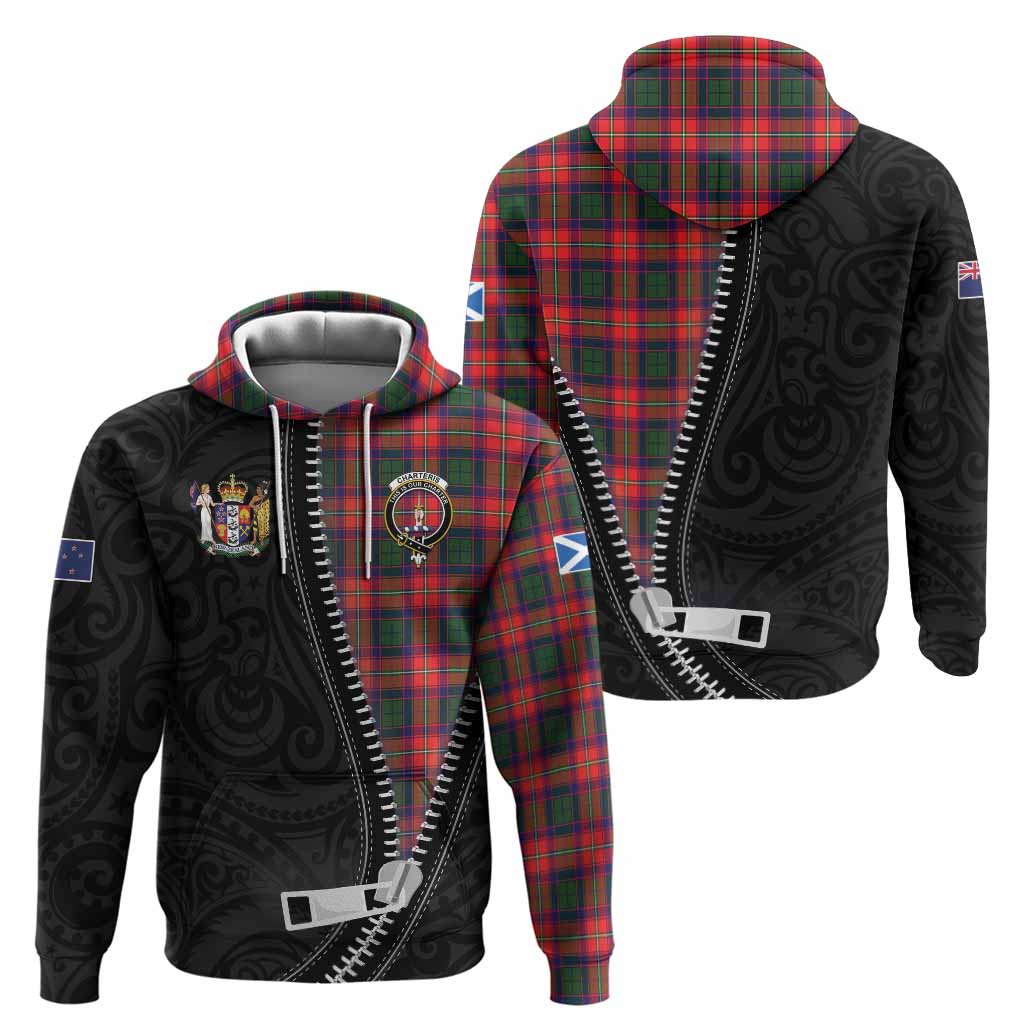 Charteris Tartan Hoodie New Zealand Pattern Unique Zipper Stylized