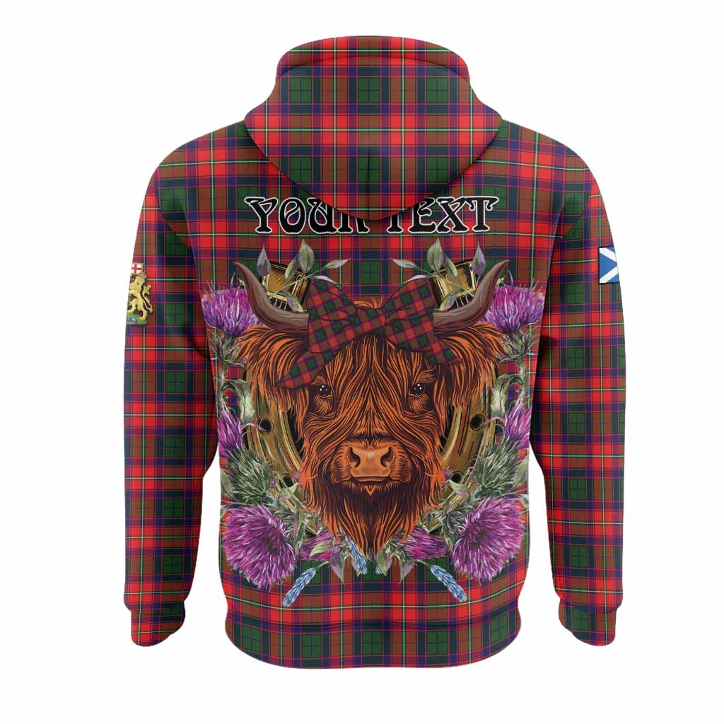 Charteris Tartan Hoodie Scottish Thistle Heilan Coo