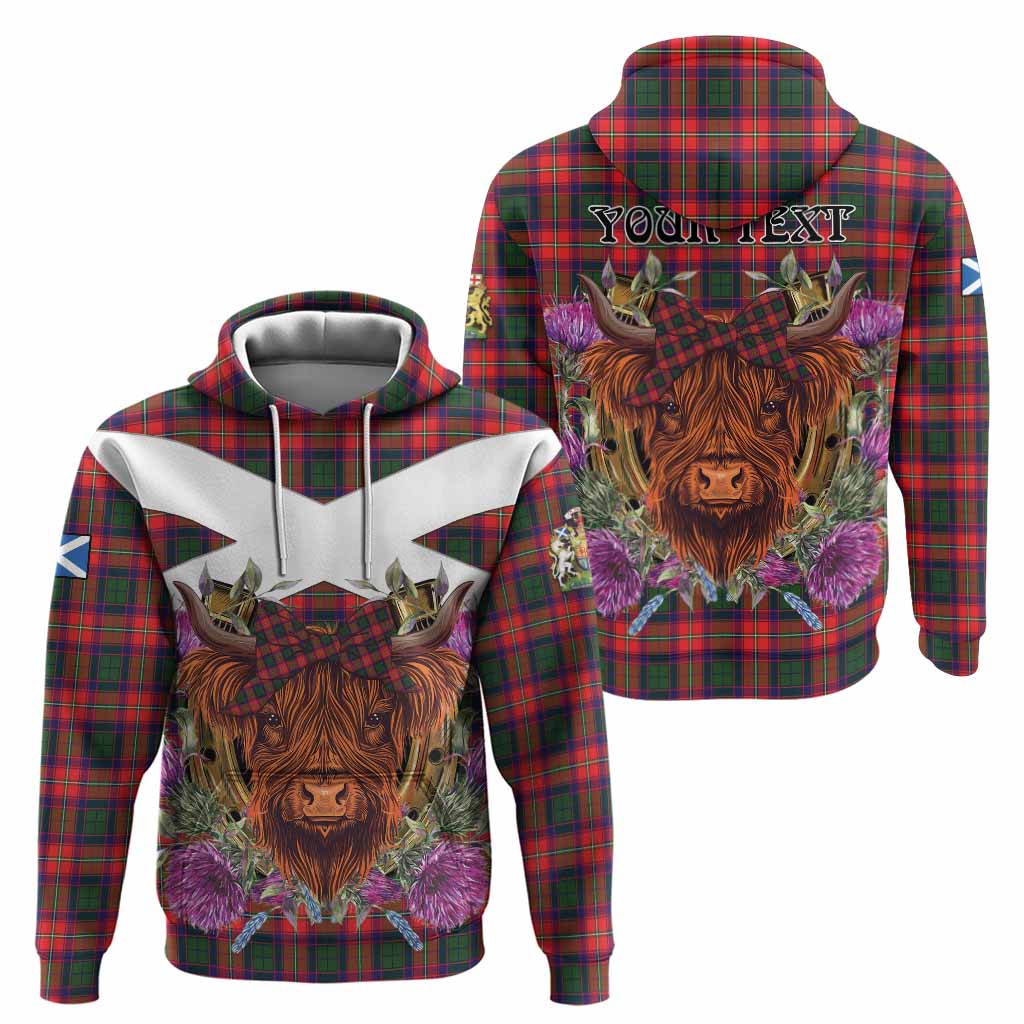 Charteris Tartan Hoodie Scottish Thistle Heilan Coo