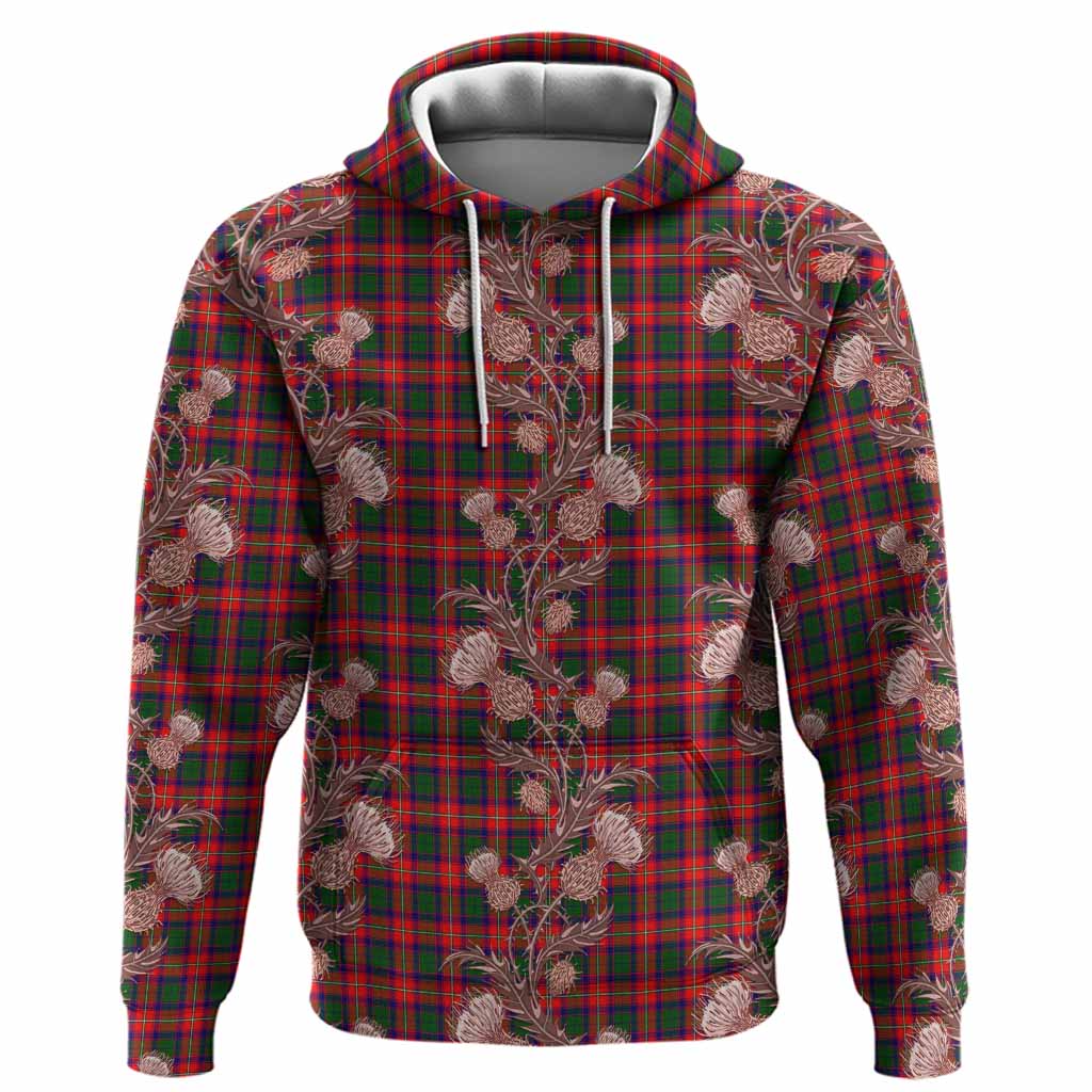 Charteris Tartan Hoodie Seamless Scottish Thistle Flowers