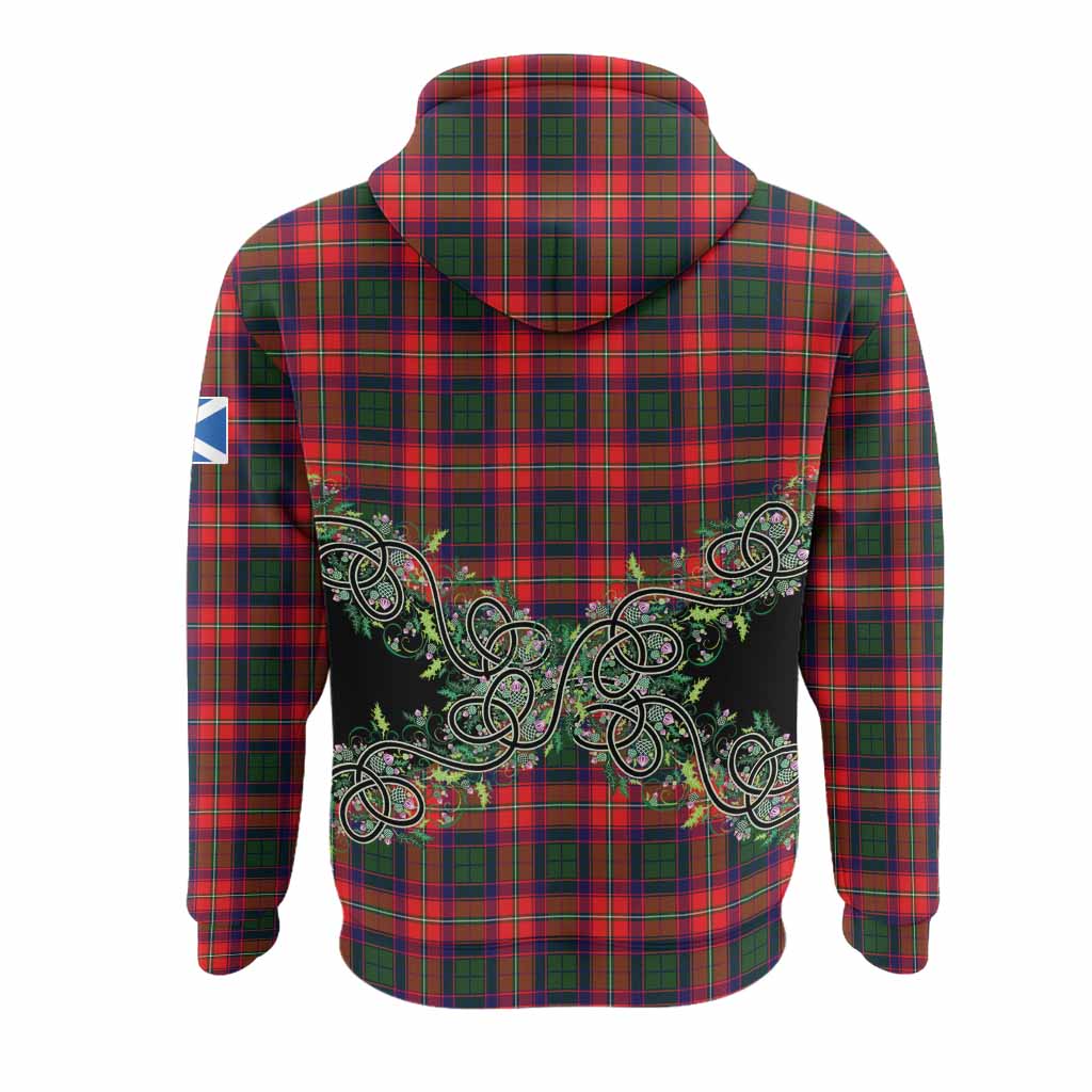 Charteris Tartan Hoodie Thistle Scottish Spirit