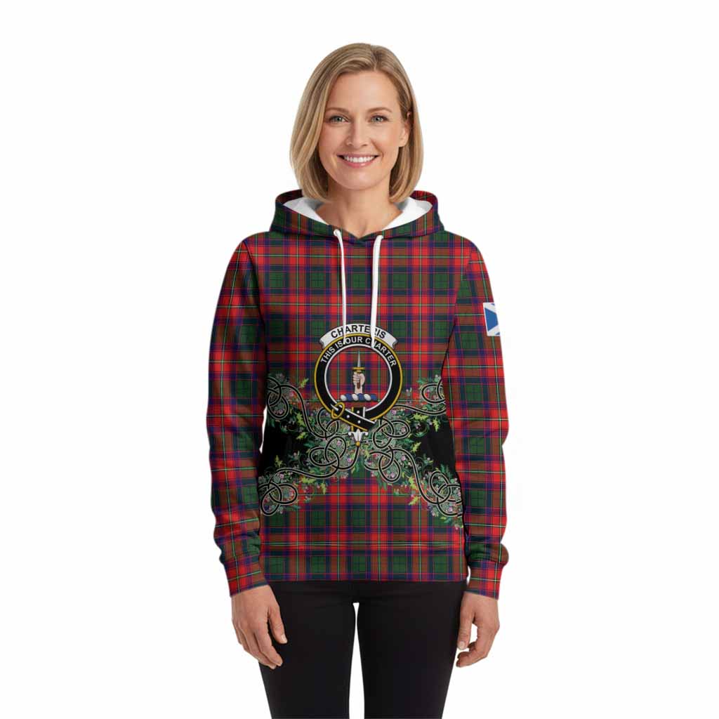 Charteris Tartan Hoodie Thistle Scottish Spirit
