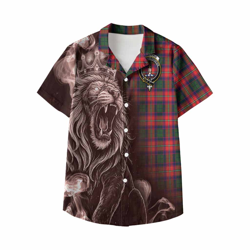 Charteris Tartan Kid Hawaiian Shirt Roaring Lion Heritage