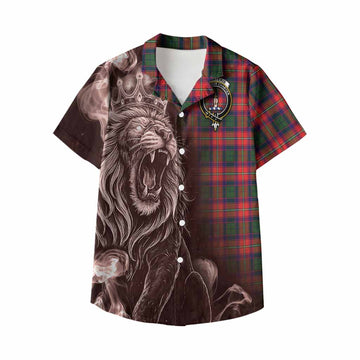 Charteris Tartan Kid Hawaiian Shirt Roaring Lion Heritage
