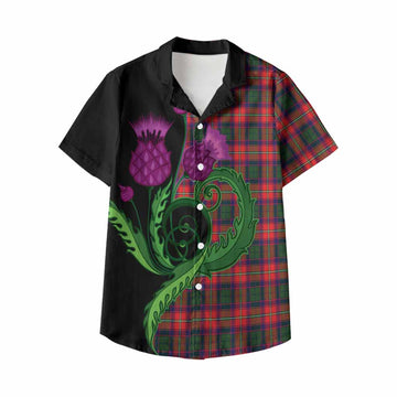 Charteris Tartan Kid Hawaiian Shirt Traditional Scottish Thistle